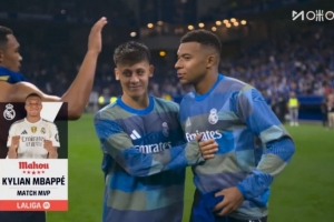 双响！姆巴佩当选皇马3-0皇家奥维耶多一役全场最佳球员