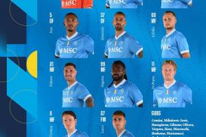 那不勒斯首发：德布劳内领衔，麦克托米奈出战，卢卡库因伤缺阵