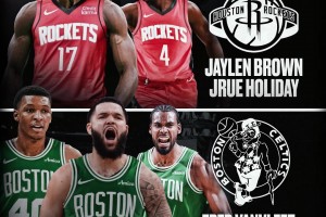 感觉火箭亏了！美媒：火箭可用范乔丹+小贾+伊森+10号签去换杰伦+霍勒迪