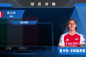 卡拉菲奥里球员集锦：身材高大 脚头颇硬的边后卫