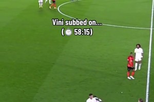 欧冠官推：欧冠历史替补登场最快进球纪录由维尼修斯保持！